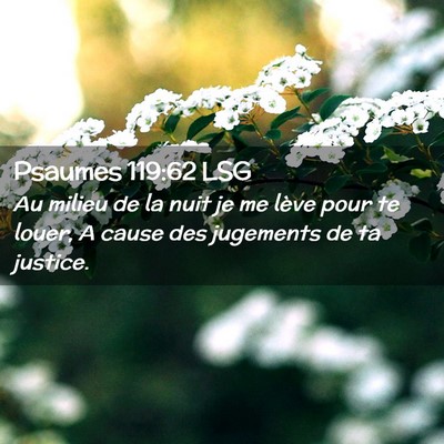 Picture 02 - Psaumes 119:62 LSG - Au milieu de la nuit je me lève pour te louer, A - Bible Verse Picture