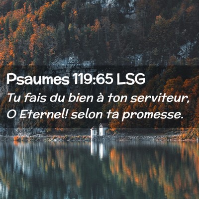 Picture 02 - Psaumes 119:65 LSG - Tu fais du bien à ton serviteur, O Eternel! - Bible Verse Picture
