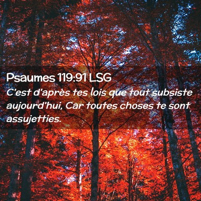 Picture 02 - Psaumes 119:91 LSG - C'est d'après tes lois que tout subsiste - Bible Verse Picture