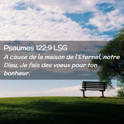 Picture 02 - Psaumes 122:9 LSG - A cause de la maison de l'Eternel, notre Dieu, Je - Bible Verse Picture
