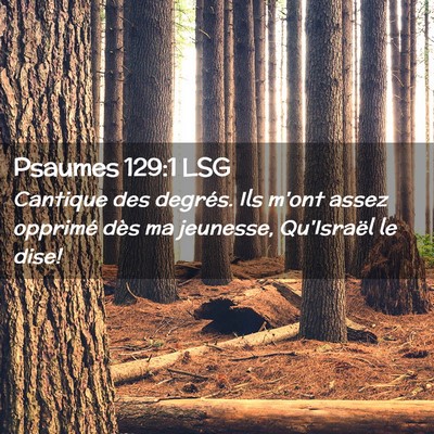 Picture 02 - Psaumes 129:1 LSG - Cantique des degrés. Ils m'ont assez opprimé - Bible Verse Picture