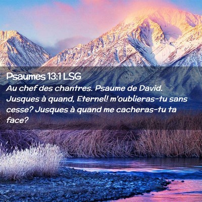 Picture 02 - Psaumes 13:1 LSG - Au chef des chantres. Psaume de David. Jusques à - Bible Verse Picture