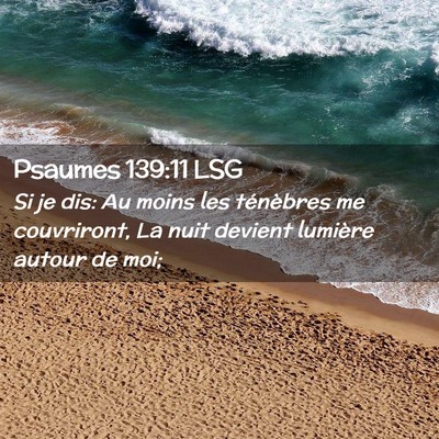 Picture 02 - Psaumes 139:11 LSG - Si je dis: Au moins les ténèbres me couvriront, - Bible Verse Picture