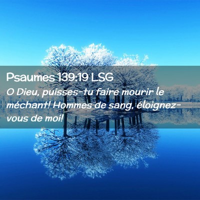 Picture 02 - Psaumes 139:19 LSG - O Dieu, puisses-tu faire mourir le méchant! - Bible Verse Picture