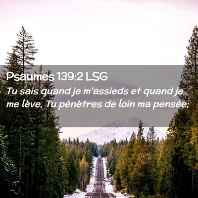 Picture 02 - Psaumes 139:2 LSG - Tu sais quand je m'assieds et quand je me lève, - Bible Verse Picture