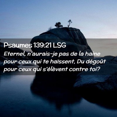 Picture 02 - Psaumes 139:21 LSG - Eternel, n'aurais-je pas de la haine pour ceux - Bible Verse Picture