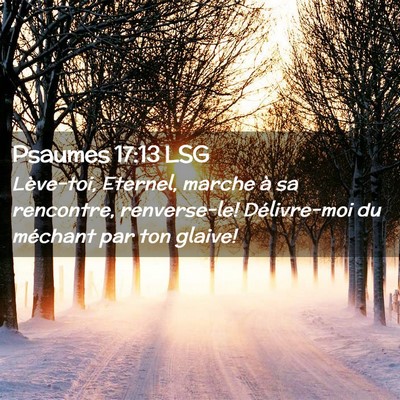 Picture 02 - Psaumes 17:13 LSG - Lève-toi, Eternel, marche à sa rencontre, - Bible Verse Picture
