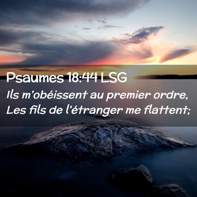 Picture 02 - Psaumes 18:44 LSG - Ils m'obéissent au premier ordre, Les fils de - Bible Verse Picture
