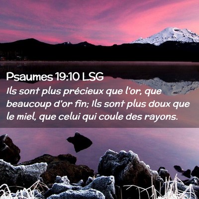 Picture 02 - Psaumes 19:10 LSG - Ils sont plus précieux que l'or, que beaucoup - Bible Verse Picture