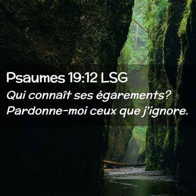 Picture 02 - Psaumes 19:12 LSG - Qui connaît ses égarements? Pardonne-moi ceux - Bible Verse Picture