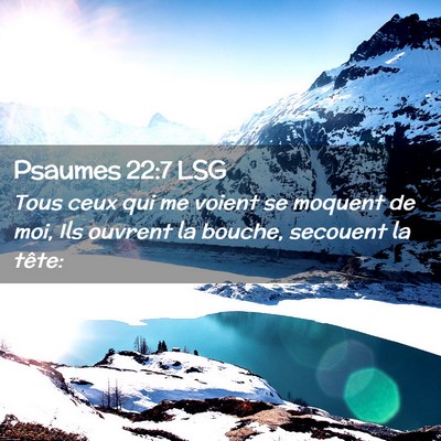 Picture 02 - Psaumes 22:7 LSG - Tous ceux qui me voient se moquent de moi, Ils - Bible Verse Picture