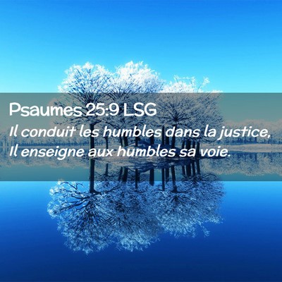 Picture 02 - Psaumes 25:9 LSG - Il conduit les humbles dans la justice, Il - Bible Verse Picture