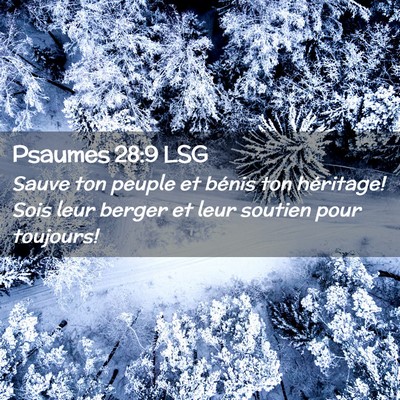 Picture 02 - Psaumes 28:9 LSG - Sauve ton peuple et bénis ton héritage! Sois - Bible Verse Picture
