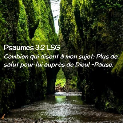 Picture 02 - Psaumes 3:2 LSG - Combien qui disent à mon sujet: Plus de salut - Bible Verse Picture