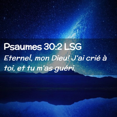 Picture 02 - Psaumes 30:2 LSG - Eternel, mon Dieu! J'ai crié à toi, et tu m'as - Bible Verse Picture