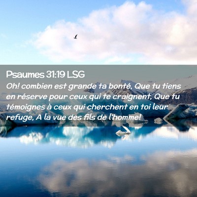 Picture 02 - Psaumes 31:19 LSG - Oh! combien est grande ta bonté, Que tu tiens en - Bible Verse Picture