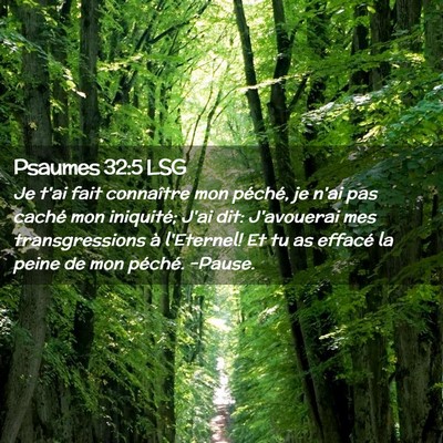 Picture 02 - Psaumes 32:5 LSG - Je t'ai fait connaître mon péché, je n'ai pas - Bible Verse Picture