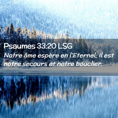 Picture 02 - Psaumes 33:20 LSG - Notre âme espère en l'Eternel; Il est notre - Bible Verse Picture