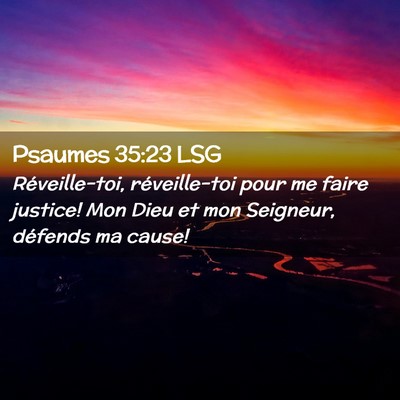 Picture 02 - Psaumes 35:23 LSG - Réveille-toi, réveille-toi pour me faire - Bible Verse Picture