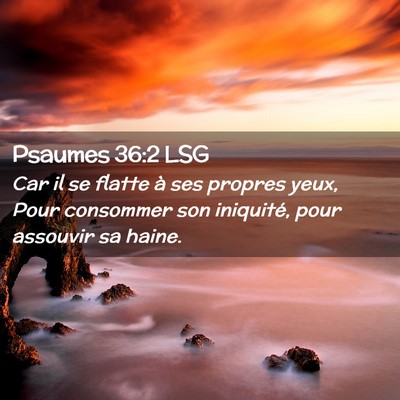 Picture 02 - Psaumes 36:2 LSG - Car il se flatte à ses propres yeux, Pour - Bible Verse Picture