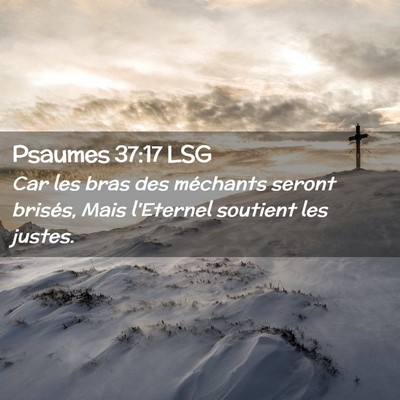 Picture 02 - Psaumes 37:17 LSG - Car les bras des méchants seront brisés, Mais - Bible Verse Picture