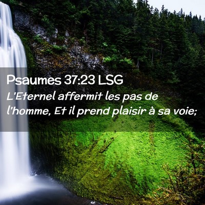 Picture 02 - Psaumes 37:23 LSG - L'Eternel affermit les pas de l'homme, Et il - Bible Verse Picture