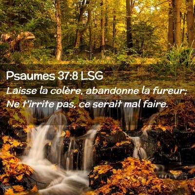Picture 02 - Psaumes 37:8 LSG - Laisse la colère, abandonne la fureur; Ne - Bible Verse Picture