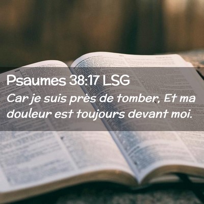 Picture 02 - Psaumes 38:17 LSG - Car je suis près de tomber, Et ma douleur est - Bible Verse Picture