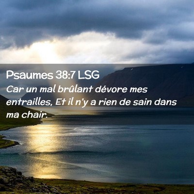 Picture 02 - Psaumes 38:7 LSG - Car un mal brûlant dévore mes entrailles, Et il - Bible Verse Picture