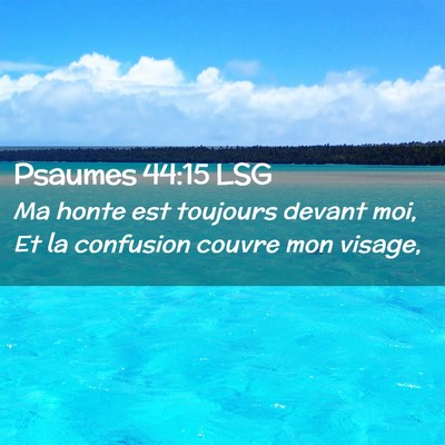 Picture 02 - Psaumes 44:15 LSG - Ma honte est toujours devant moi, Et la confusion - Bible Verse Picture