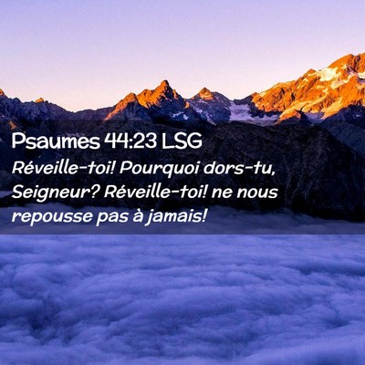 Picture 02 - Psaumes 44:23 LSG - Réveille-toi! Pourquoi dors-tu, Seigneur? - Bible Verse Picture
