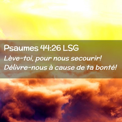 Picture 02 - Psaumes 44:26 LSG - Lève-toi, pour nous secourir! Délivre-nous à - Bible Verse Picture