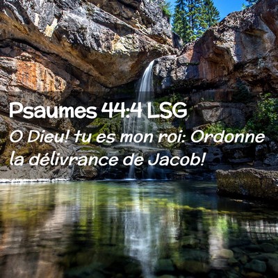 Picture 02 - Psaumes 44:4 LSG - O Dieu! tu es mon roi: Ordonne la délivrance de - Bible Verse Picture