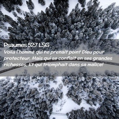 Picture 02 - Psaumes 52:7 LSG - Voilà l'homme qui ne prenait point Dieu pour - Bible Verse Picture