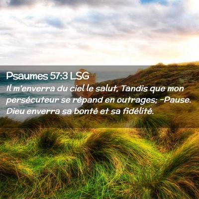 Picture 02 - Psaumes 57:3 LSG - Il m'enverra du ciel le salut, Tandis que mon - Bible Verse Picture