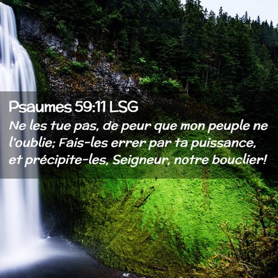 Picture 02 - Psaumes 59:11 LSG - Ne les tue pas, de peur que mon peuple ne - Bible Verse Picture