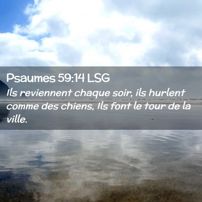 Picture 02 - Psaumes 59:14 LSG - Ils reviennent chaque soir, ils hurlent comme des - Bible Verse Picture