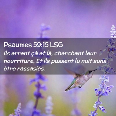 Picture 02 - Psaumes 59:15 LSG - Ils errent çà et là, cherchant leur - Bible Verse Picture