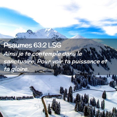Picture 02 - Psaumes 63:2 LSG - Ainsi je te contemple dans le sanctuaire, Pour - Bible Verse Picture