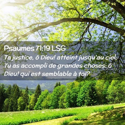 Picture 02 - Psaumes 71:19 LSG - Ta justice, ô Dieu! atteint jusqu'au ciel; Tu as - Bible Verse Picture