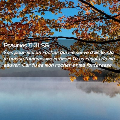 Picture 02 - Psaumes 71:3 LSG - Sois pour moi un rocher qui me serve d'asile, Où - Bible Verse Picture