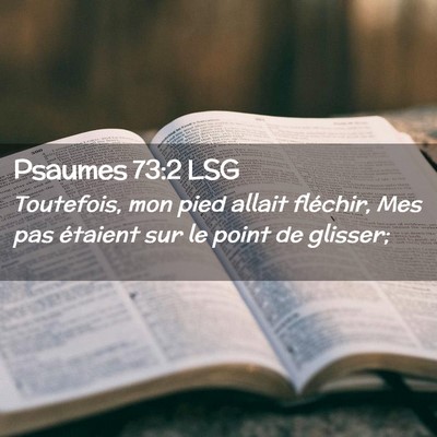 Picture 02 - Psaumes 73:2 LSG - Toutefois, mon pied allait fléchir, Mes pas - Bible Verse Picture
