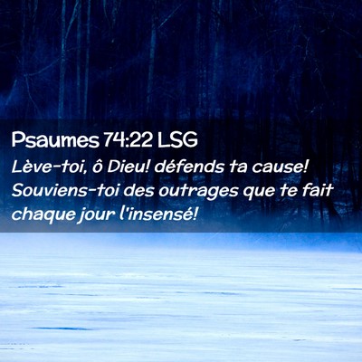Picture 02 - Psaumes 74:22 LSG - Lève-toi, ô Dieu! défends ta cause! - Bible Verse Picture