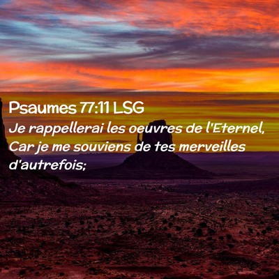 Picture 02 - Psaumes 77:11 LSG - Je rappellerai les oeuvres de l'Eternel, Car je - Bible Verse Picture