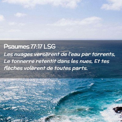 Picture 02 - Psaumes 77:17 LSG - Les nuages versèrent de l'eau par torrents, Le - Bible Verse Picture