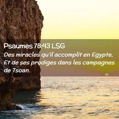 Picture 02 - Psaumes 78:43 LSG - Des miracles qu'il accomplit en Egypte, Et de ses - Bible Verse Picture