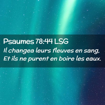 Picture 02 - Psaumes 78:44 LSG - Il changea leurs fleuves en sang, Et ils ne - Bible Verse Picture