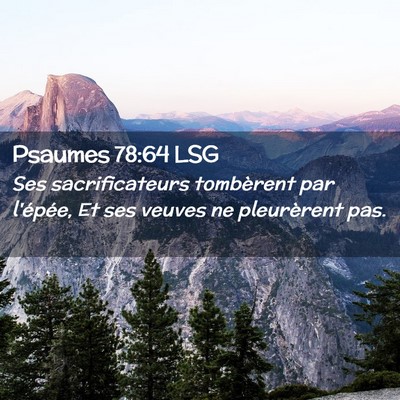 Picture 02 - Psaumes 78:64 LSG - Ses sacrificateurs tombèrent par l'épée, Et - Bible Verse Picture