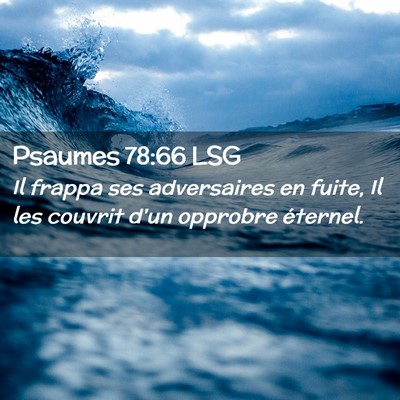 Picture 02 - Psaumes 78:66 LSG - Il frappa ses adversaires en fuite, Il les - Bible Verse Picture