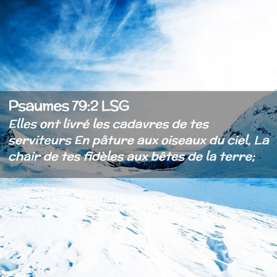 Picture 02 - Psaumes 79:2 LSG - Elles ont livré les cadavres de tes serviteurs - Bible Verse Picture